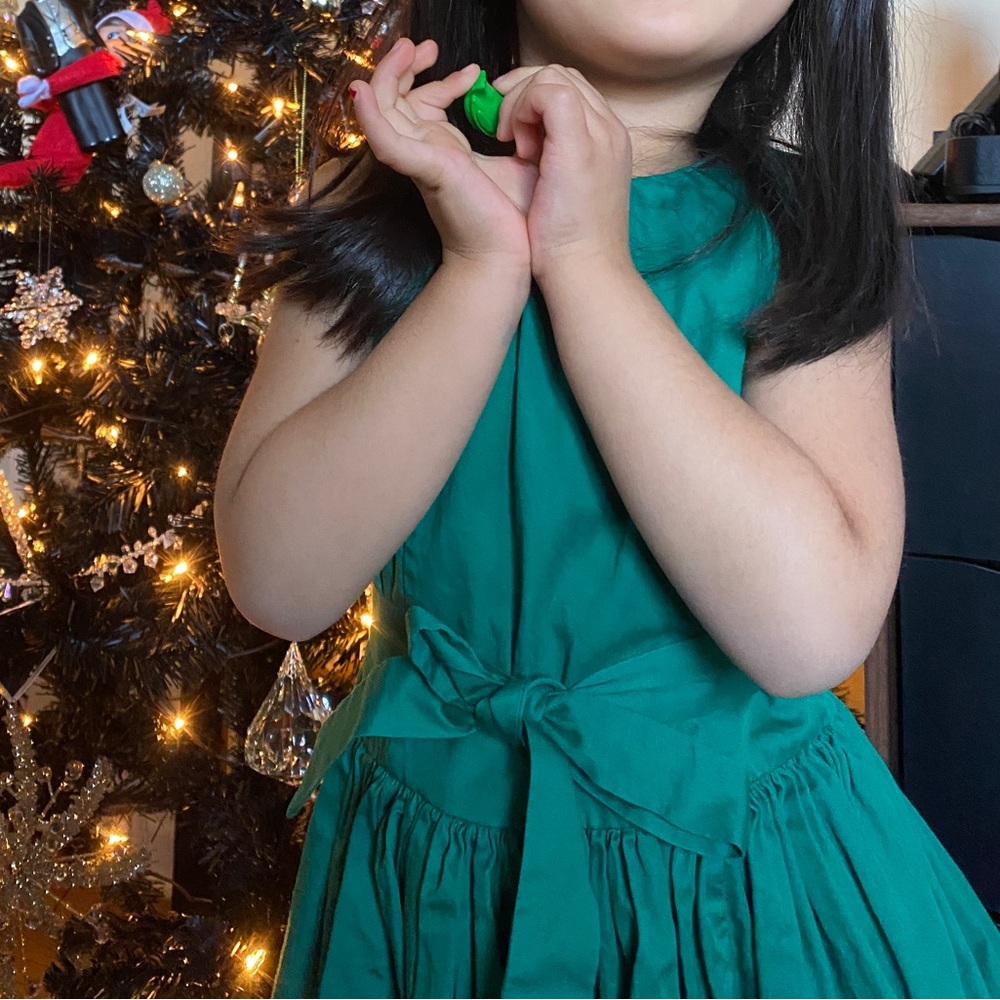 J.Crew Girl’s Green Bow Dress